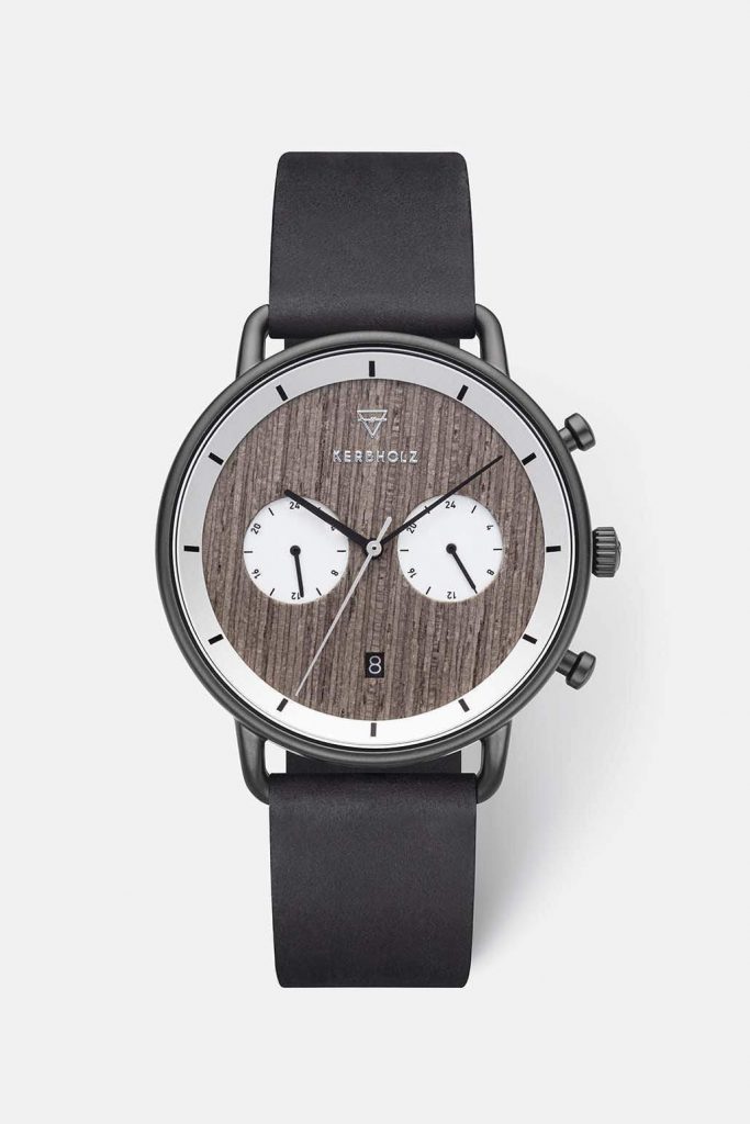 brown dial with leather straps