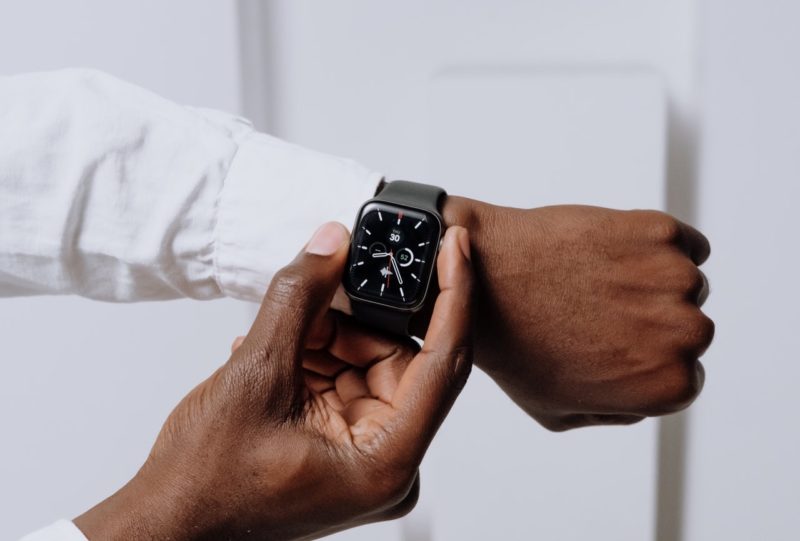 Apple watch on the outside of the wrist