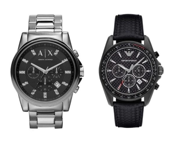 Masculine Armani fashion watches