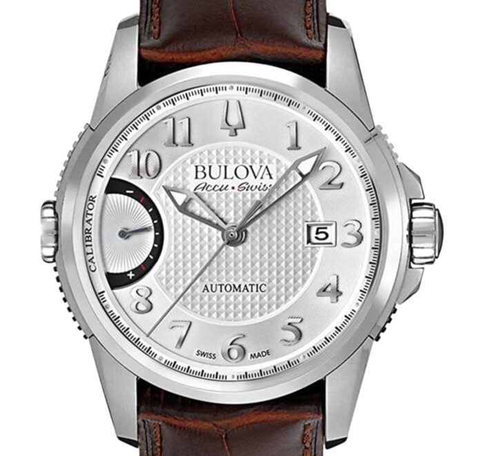 Silver-toned analog Swiss-made watch from Bulova