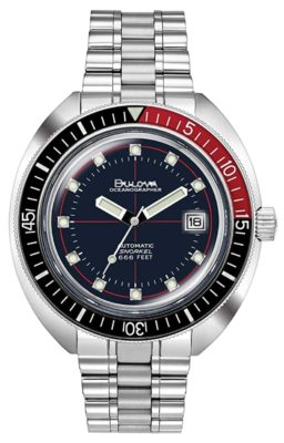 A vintage Bulova dive watch with Pepsi bezel