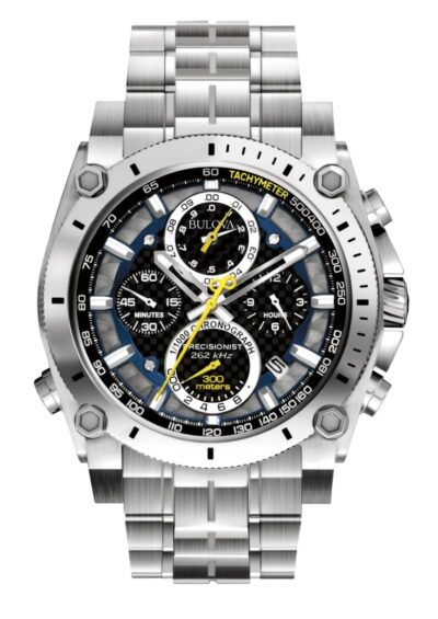 Silver-toned large Bulova Precisionist watch