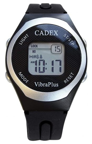 Simple digital watch with vibrating alarm function