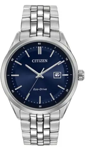 A blue-faced Citizen dress watch