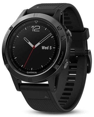 An outdoor Garmin watch with sapphire crystal