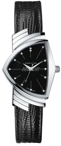 A quadrangle Hamilton timepiece with black dial