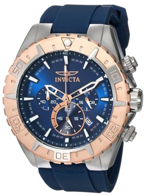 Blue-faced fashion watch from Invicta