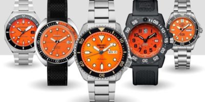 Orange dive watches