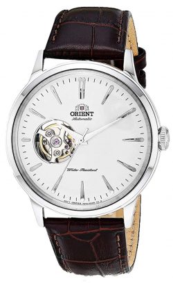 Orient Bambino dress watch with open cut