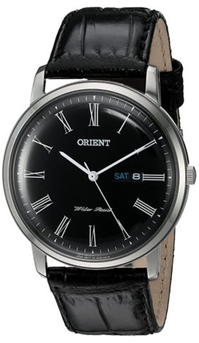 Vintage black Orient watch with Roman numerals