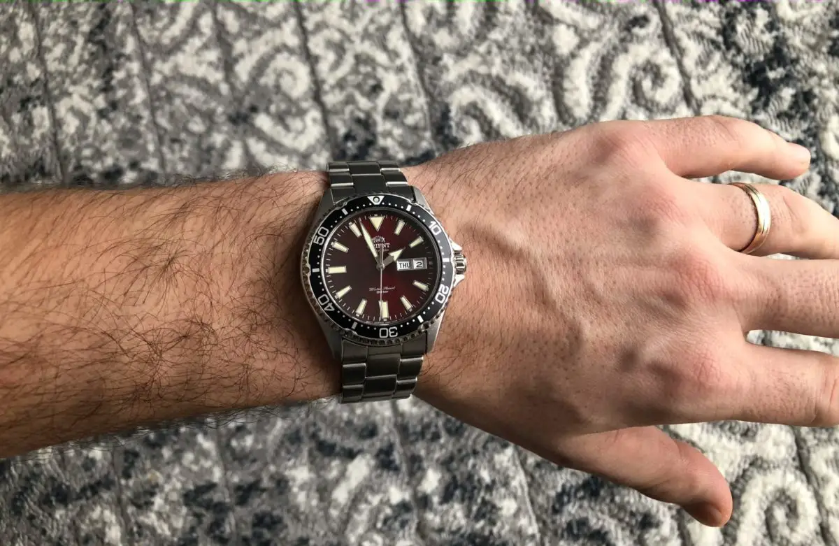 A perfectly sized watch on average-sized wrist