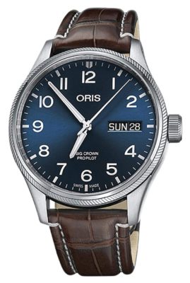 Oris watch with different hand placement