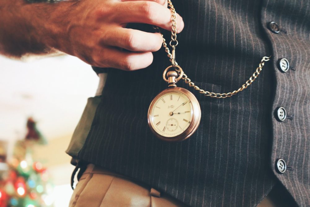 Pocket watch on a waistcoat