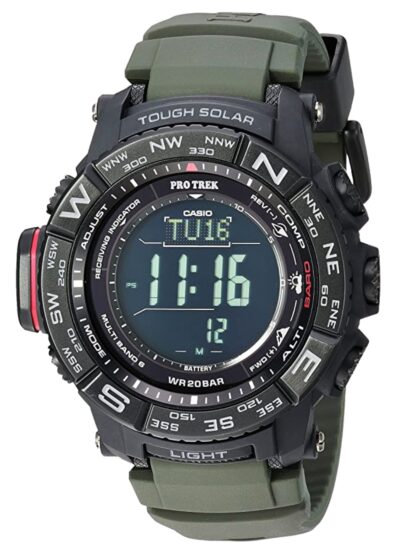 Fully digital solar-powered timepiece for hunting