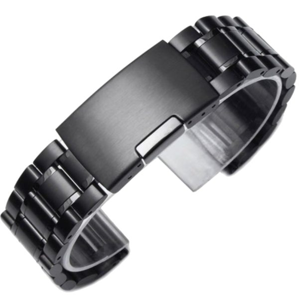 black bracelet with push-buttons