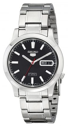 Seiko 5 Automatic watch with black dial