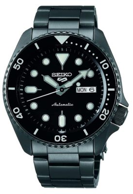 Gunmetal grey Seiko 5 sports watch