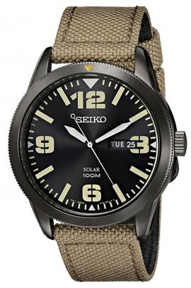 Solar-powered Seiko field watch