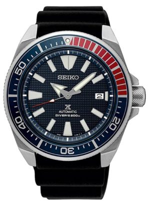 Seiko Samurai diver with blue and red bezel