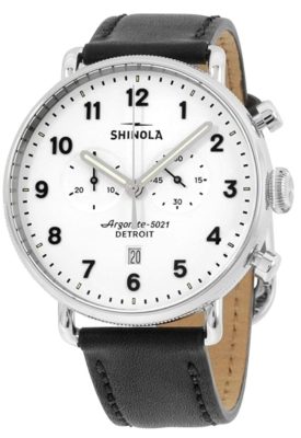 Elegant Shinola timepiece with white dial