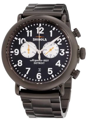 A casual Shinola timepiece with a chronograph function