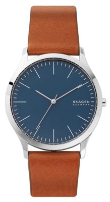 A blue-dial minimalistic watch from Skagen