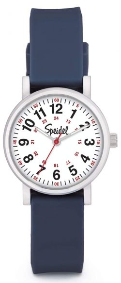 medical timepiece with striking red second hand