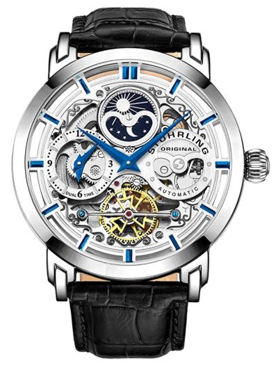 ultra-fashionable colorful Stuhrling skeleton watch