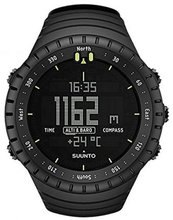 An all-black thermometer watch from Suunto