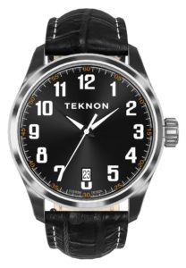 Analog Teknon watch with black dial