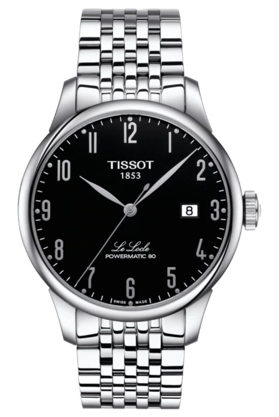 Stainless steel Tissot watch with 80-hour power reserve