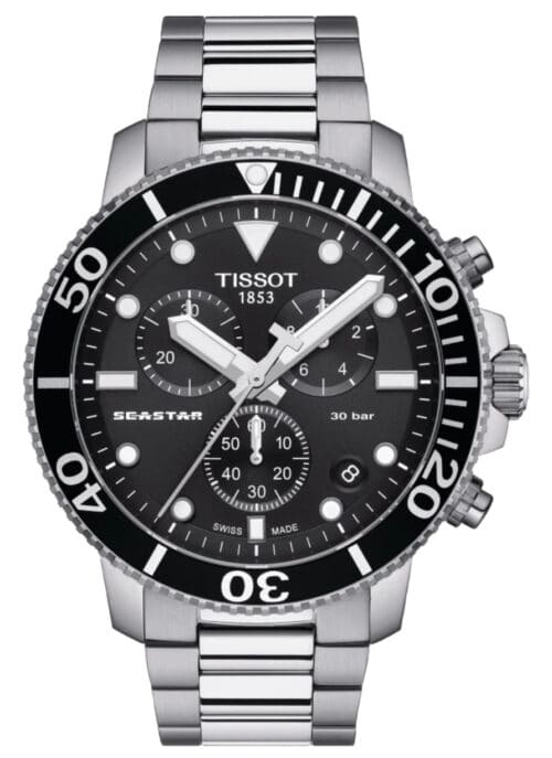 Silver Tissot professional diver's watch