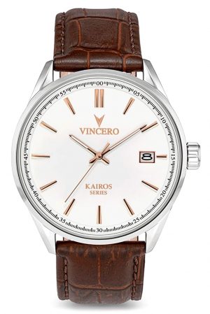 Elegant Vincero watchpiece with white dial