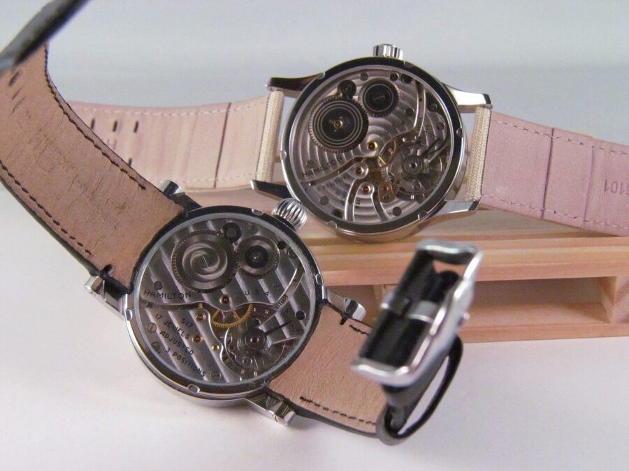 Hamilton automatic calibers visible from see-through casebacks